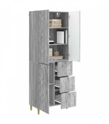 vidaXL Cabinet Set 2 pcs Grey Sonoma 66 x 34.5 x 90 cm Engineered Wood