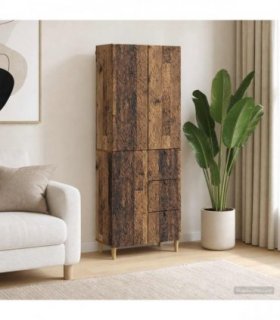 vidaXL Cabinet Set 2 pcs Old Wood 66 x 34.5 x 90 cm Engineered Wood