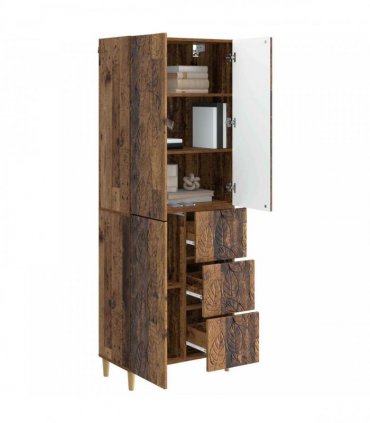 vidaXL Cabinet Set 2 pcs Old Wood 66 x 34.5 x 90 cm Engineered Wood