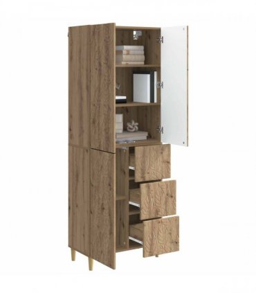 vidaXL Cabinet Set 2 pcs Artisan Oak 66 x 34.5 x 90 cm Engineered Wood