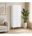 vidaXL Cabinet Set 2 pcs High Gloss White Engineered Wood