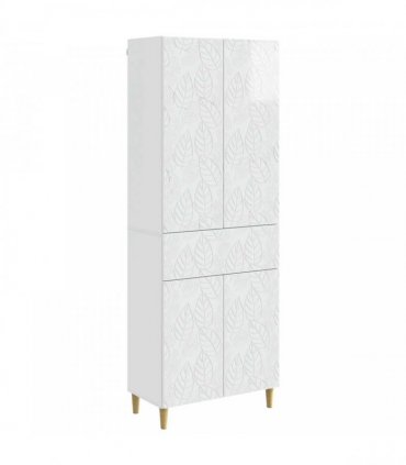 vidaXL Cabinet Set 2 pcs High Gloss White Engineered Wood