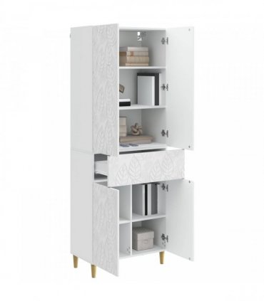 vidaXL Cabinet Set 2 pcs High Gloss White Engineered Wood