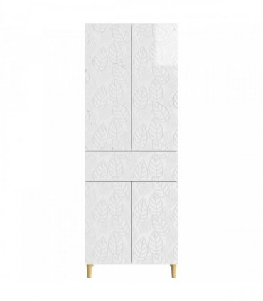 vidaXL Cabinet Set 2 pcs High Gloss White Engineered Wood