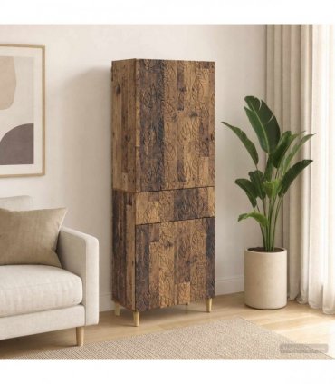 vidaXL Cabinet Set 2 pcs Old Wood Engineered Wood