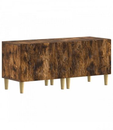 vidaXL 3 Piece LED TV Cabinet DELFT Smoked Oak Engineered Wood