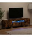vidaXL 3 Piece LED TV Cabinet DELFT Smoked Oak Engineered Wood
