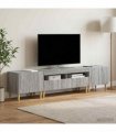 vidaXL 3 Piece LED TV Cabinet DELFT Grey Sonoma Engineered Wood