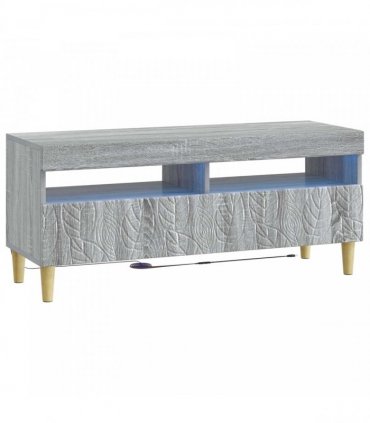 vidaXL 3 Piece LED TV Cabinet DELFT Grey Sonoma Engineered Wood
