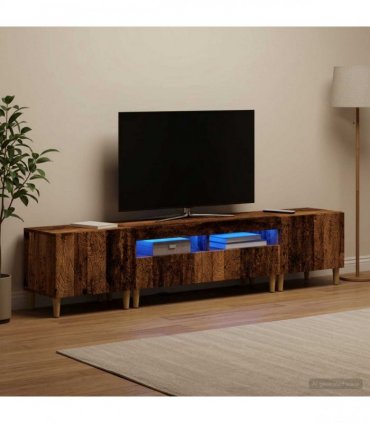 vidaXL 3 Piece LED TV Cabinet DELFT Old Wood Engineered Wood