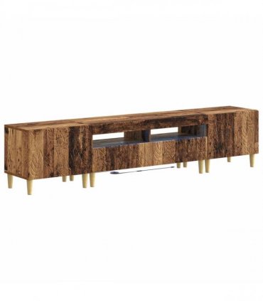 vidaXL 3 Piece LED TV Cabinet DELFT Old Wood Engineered Wood