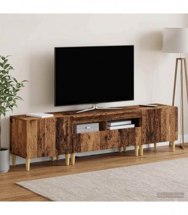 vidaXL 3 Piece LED TV Cabinet DELFT Old Wood Engineered Wood