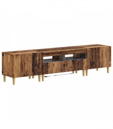 vidaXL 3 Piece LED TV Cabinet DELFT Old Wood Engineered Wood