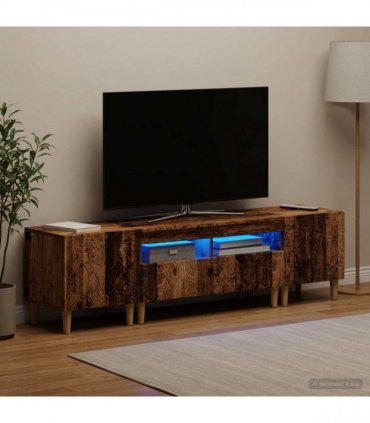 vidaXL 3 Piece LED TV Cabinet DELFT Old Wood Engineered Wood