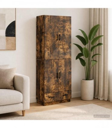 vidaXL Cabinet Set 2 pcs Smoked Oak Engineered Wood