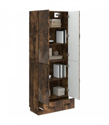 vidaXL Cabinet Set 2 pcs Smoked Oak Engineered Wood