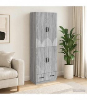 vidaXL Cabinet Set 2 pcs Grey Sonoma Engineered Wood