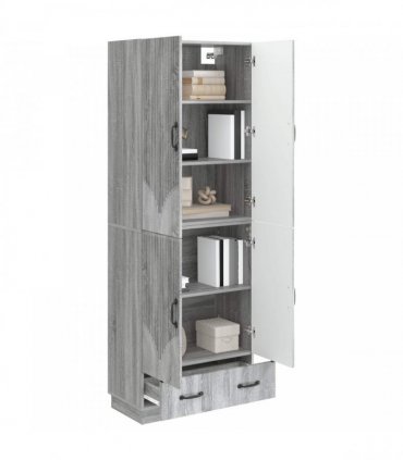 vidaXL Cabinet Set 2 pcs Grey Sonoma Engineered Wood