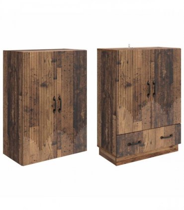 vidaXL Cabinet Set 2 pcs Old Wood Engineered Wood