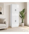 vidaXL Cabinet Set 2 pcs High Gloss White Engineered Wood