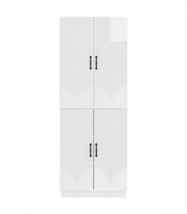 vidaXL Cabinet Set 2 pcs High Gloss White Engineered Wood