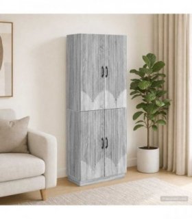vidaXL Cabinet Set 2 pcs Grey Sonoma Engineered Wood