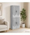 vidaXL Cabinet Set 2 pcs Grey Sonoma Engineered Wood