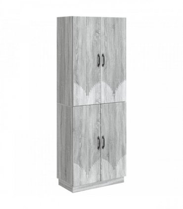 vidaXL Cabinet Set 2 pcs Grey Sonoma Engineered Wood