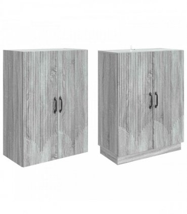 vidaXL Cabinet Set 2 pcs Grey Sonoma Engineered Wood