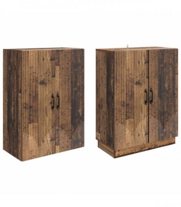 vidaXL Cabinet Set 2 pcs Old Wood Engineered Wood