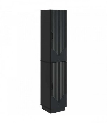 vidaXL Cabinet Set 2 pcs Black Engineered Wood