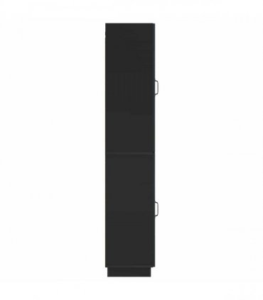 vidaXL Cabinet Set 2 pcs Black Engineered Wood
