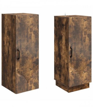 vidaXL Cabinet Set 2 pcs Smoked Oak Engineered Wood