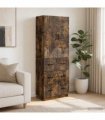 vidaXL Cabinet Set 2 pcs 66 x 34.5 x 87 cm Engineered Wood Smoked Oak