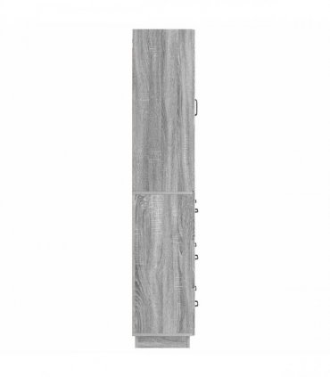 vidaXL Cabinet Set 2 pcs 66 x 34.5 x 87 cm Engineered Wood Grey Sonoma