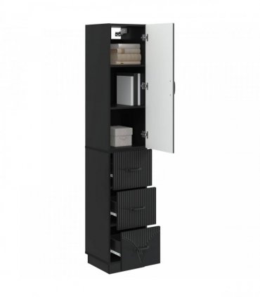 vidaXL Cabinet Set 2 pcs 33 x 34.5 x 87 cm Engineered Wood Black