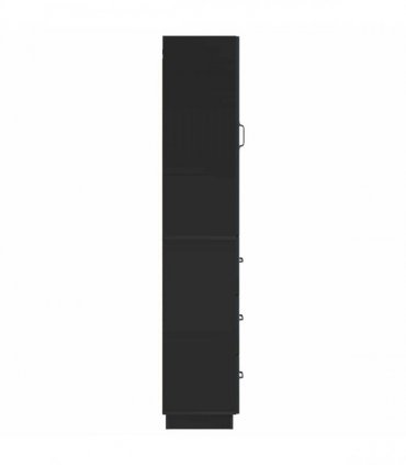 vidaXL Cabinet Set 2 pcs 33 x 34.5 x 87 cm Engineered Wood Black