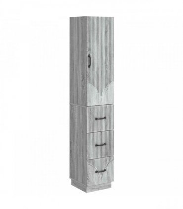 vidaXL Cabinet Set 2 pcs 33 x 34.5 x 87 cm Engineered Wood Grey Sonoma
