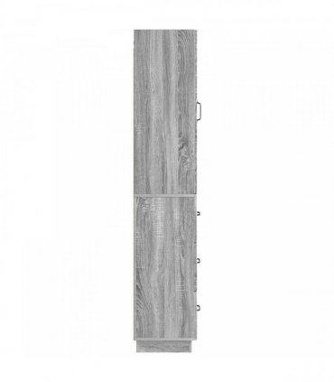 vidaXL Cabinet Set 2 pcs 33 x 34.5 x 87 cm Engineered Wood Grey Sonoma