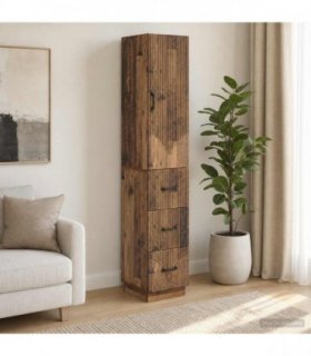 vidaXL Cabinet Set 2 pcs 33 x 34.5 x 87 cm Engineered Wood Old Wood