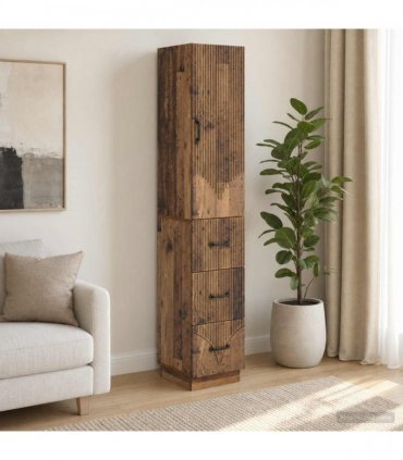vidaXL Cabinet Set 2 pcs 33 x 34.5 x 87 cm Engineered Wood Old Wood