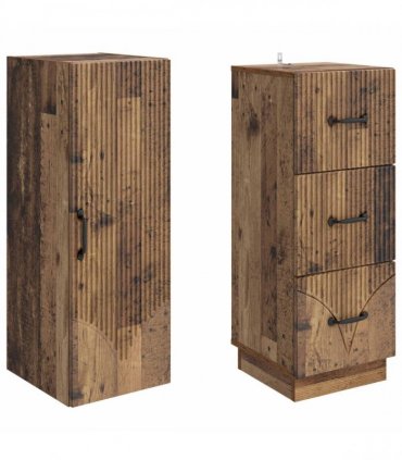 vidaXL Cabinet Set 2 pcs 33 x 34.5 x 87 cm Engineered Wood Old Wood