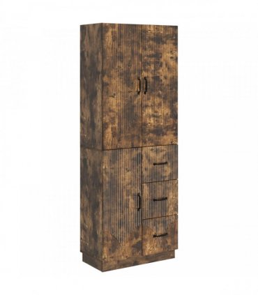 vidaXL Cabinet Set 2 pcs Smoked Oak Engineered Wood