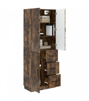 vidaXL Cabinet Set 2 pcs Smoked Oak Engineered Wood