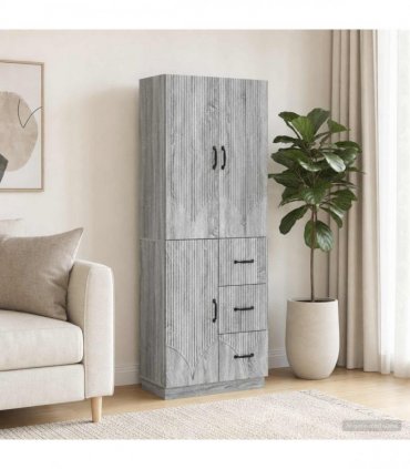 vidaXL Cabinet Set 2 pcs Grey Sonoma Engineered Wood
