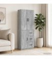 vidaXL Cabinet Set 2 pcs Grey Sonoma Engineered Wood