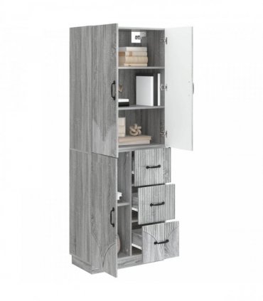 vidaXL Cabinet Set 2 pcs Grey Sonoma Engineered Wood