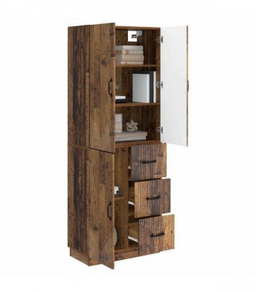 vidaXL Cabinet Set 2 pcs Old Wood Engineered Wood