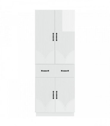 vidaXL Cabinet Set 2 pcs High Gloss White Engineered Wood