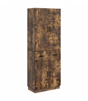 vidaXL Cabinet Set 2 pcs Smoked Oak Engineered Wood